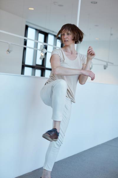 Mary Wycherley performing invisible histories dance